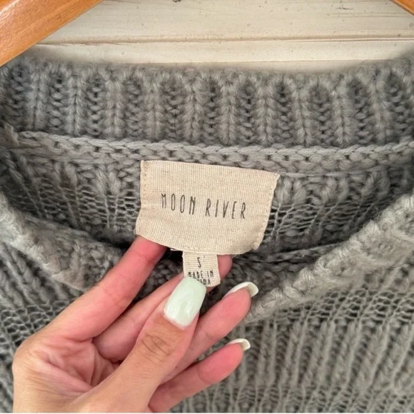 Vici Grey Ribbed Sweater - Picture 3 of 4